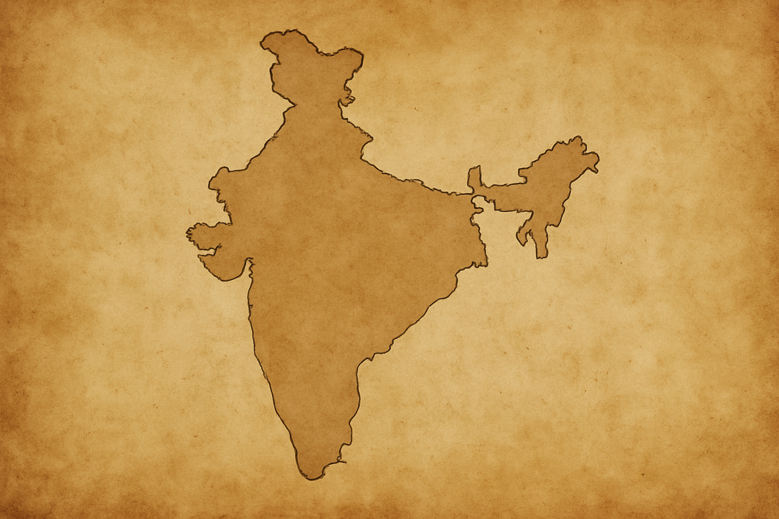 Map tea regions of India